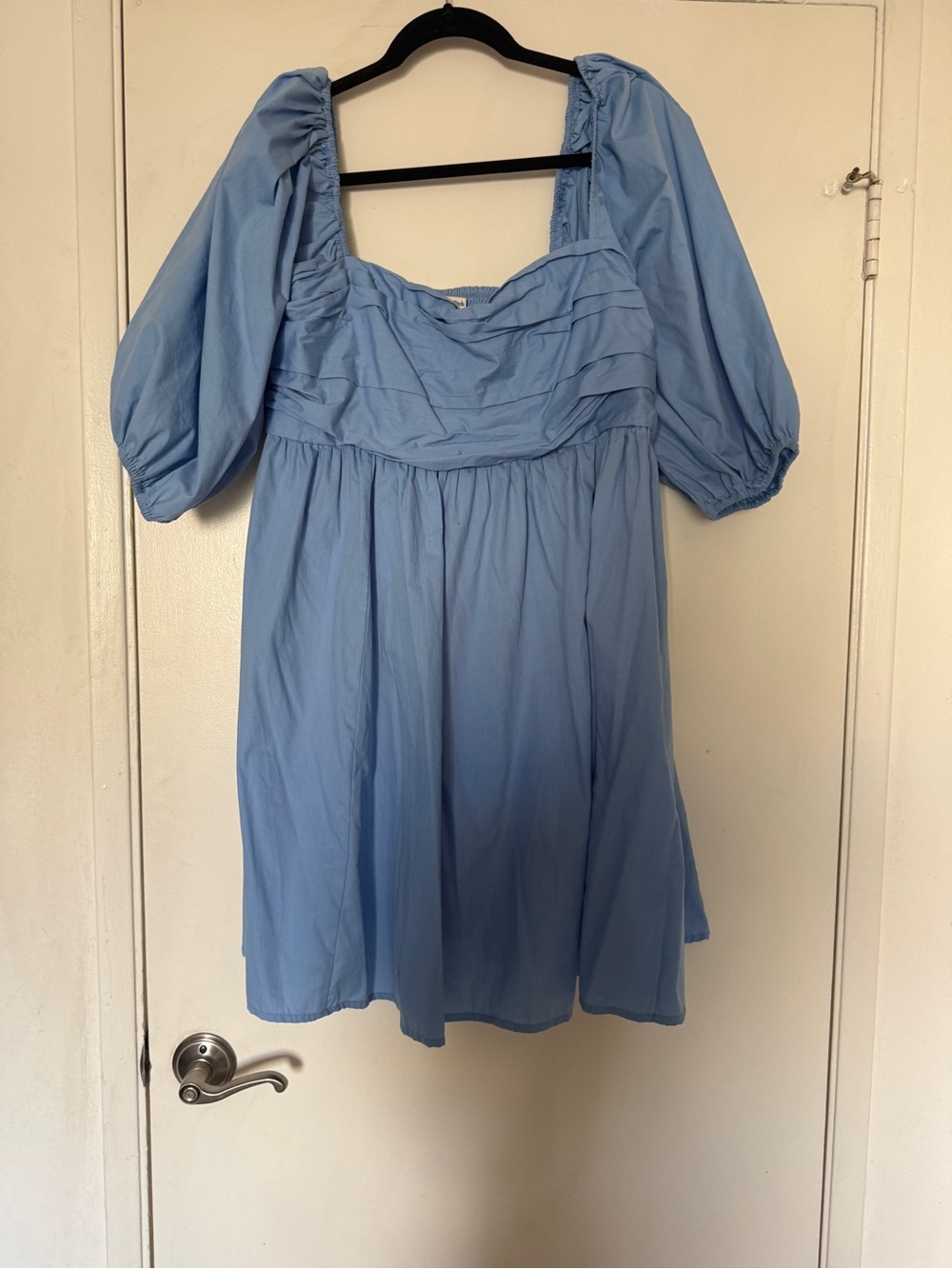Abercrombie & Fitch Light Blue Puff Sleeve Dress